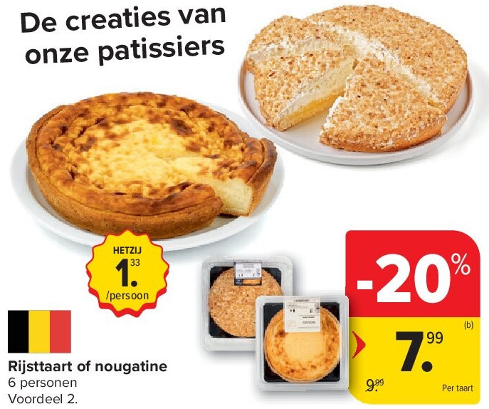 Rijsttaart of nougatine
