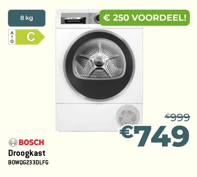 BOSCH Droogkast BOWOG233DLFG