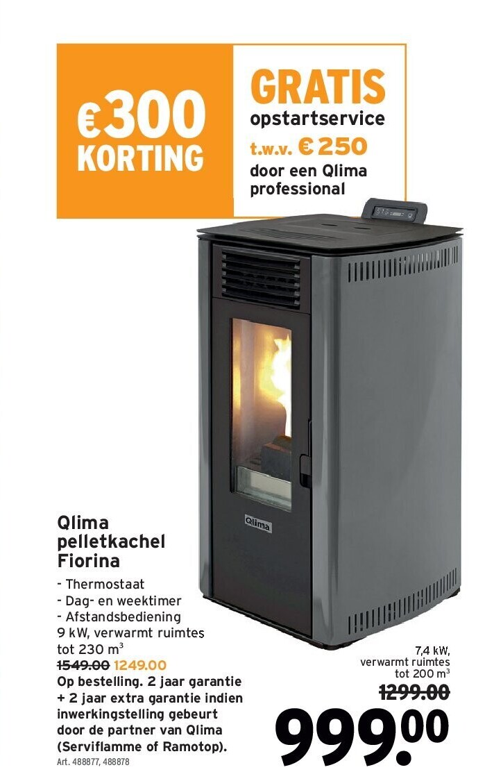 Qlima pelletkachel Fiorina