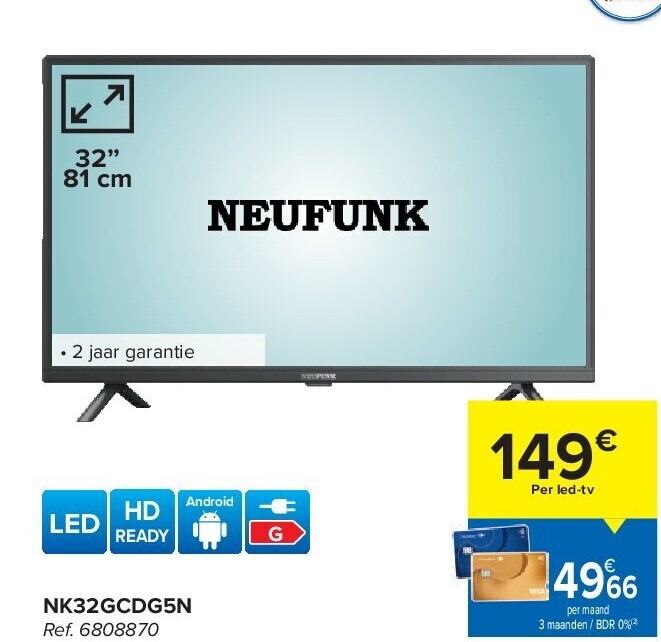 NEUFUNK 32’’ NK32GCDG5N LED Tv
