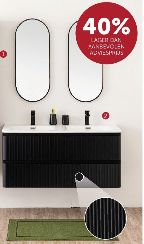 BADKAMERMEUBEL "JULIA" [ 2 ] WASTAFELKAST