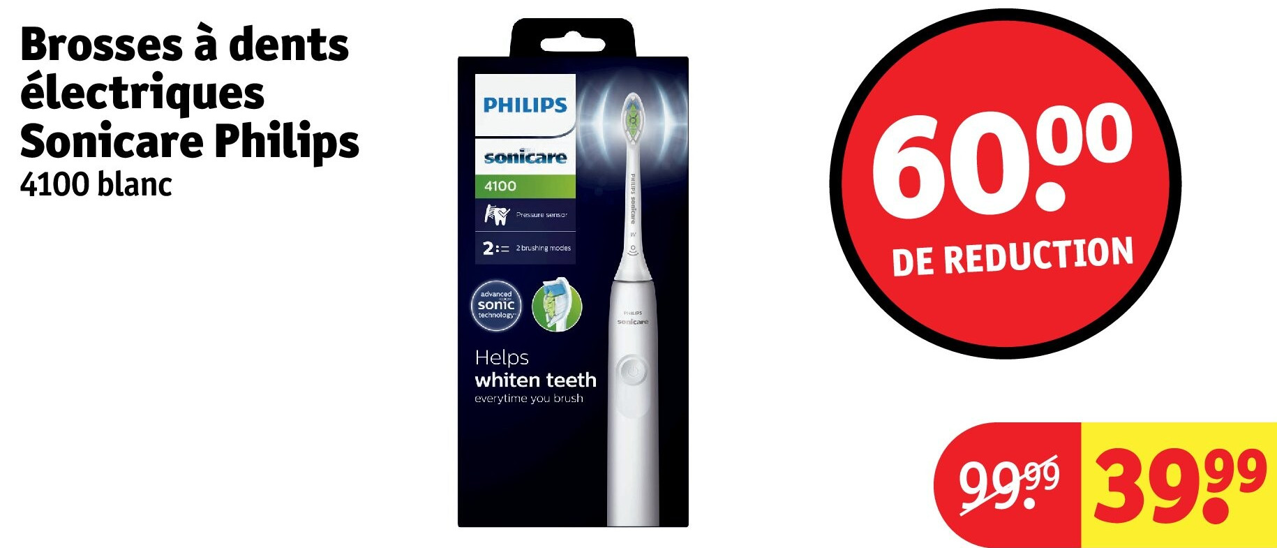 Brosses à dents électriques Sonicare Philips 4100 blanc