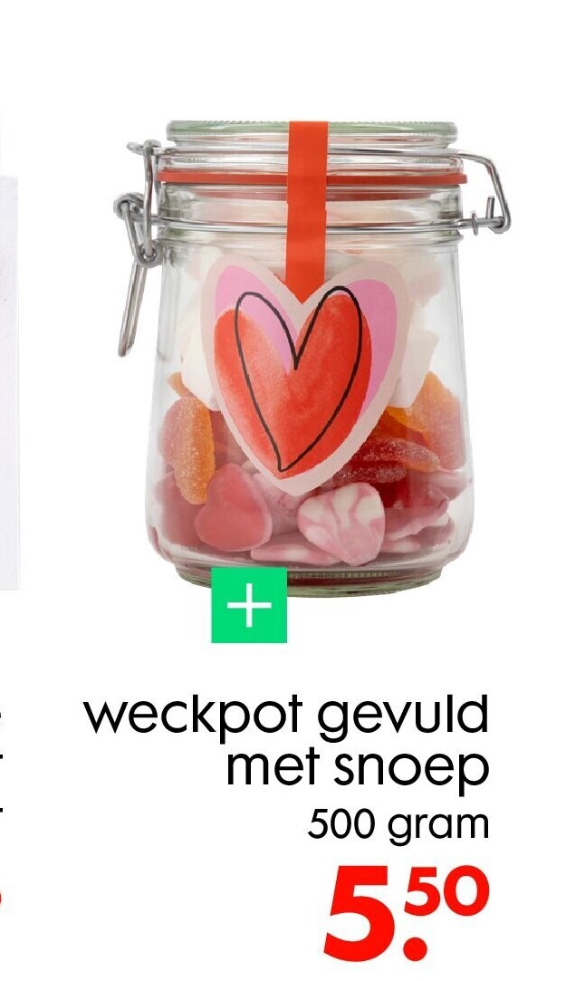 weckpot gevuld met snoep 500 gram