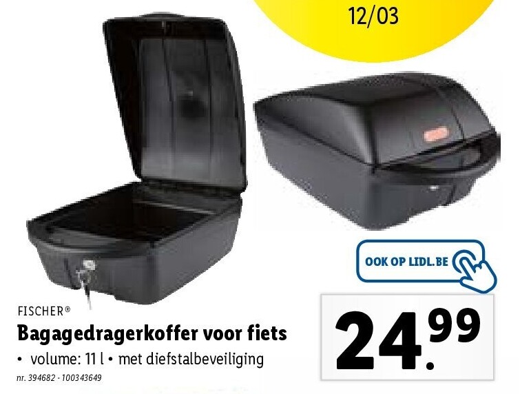 Bagagedragerkoffer voor fiets