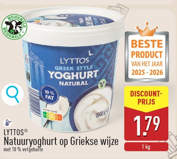 Natuuryoghurtop Griekse wijze