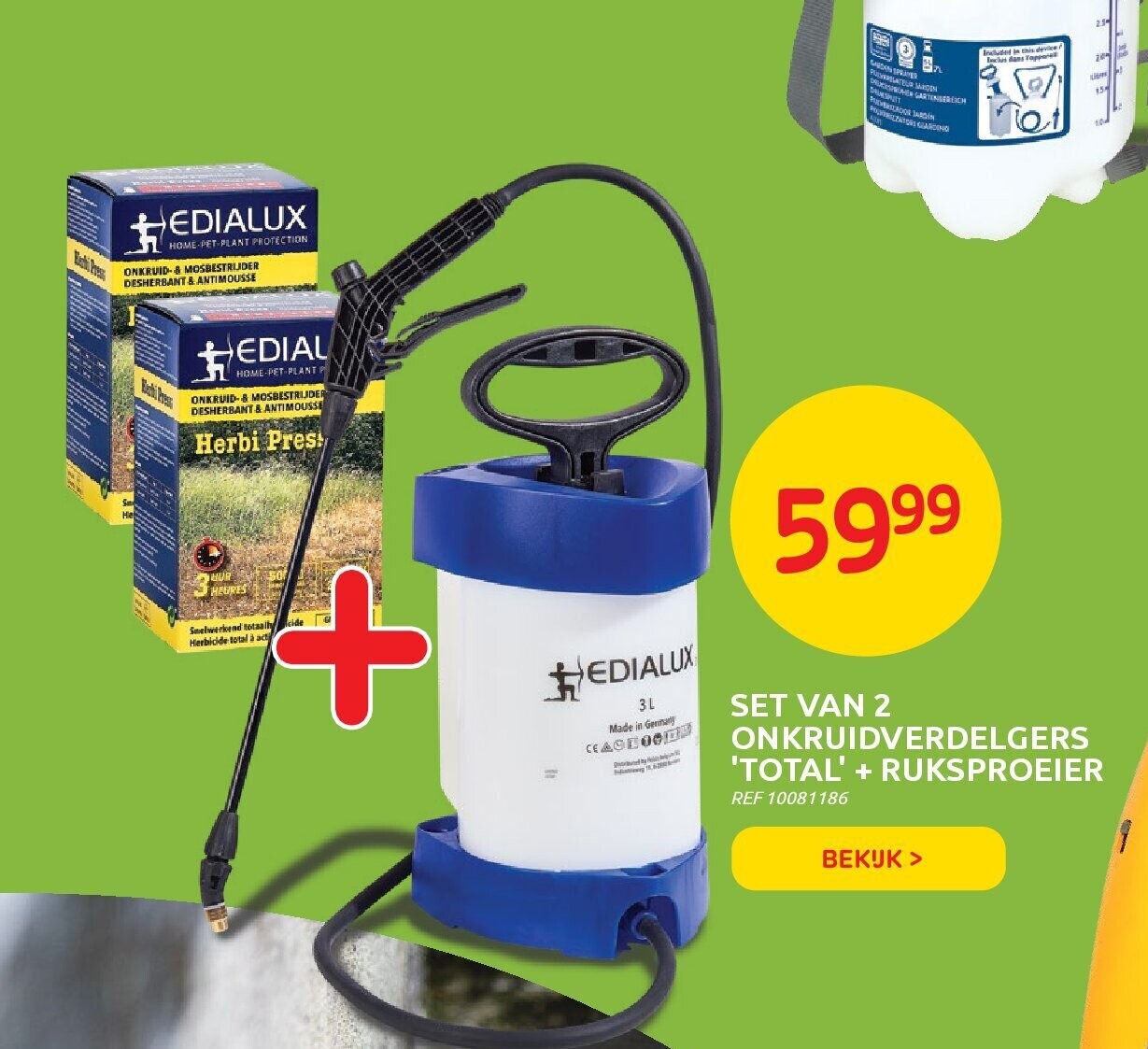 SET VAN 2 ONKRUIDVERDELGERS 'TOTAL' + RUKSPROEIER