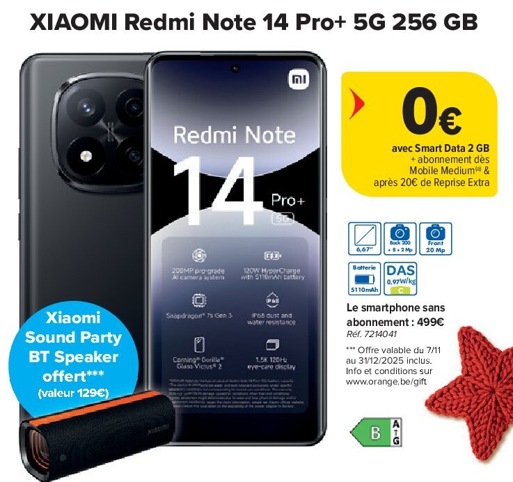 XIAOMI Redmi Note 14 Pro+ 5G 256 GB
