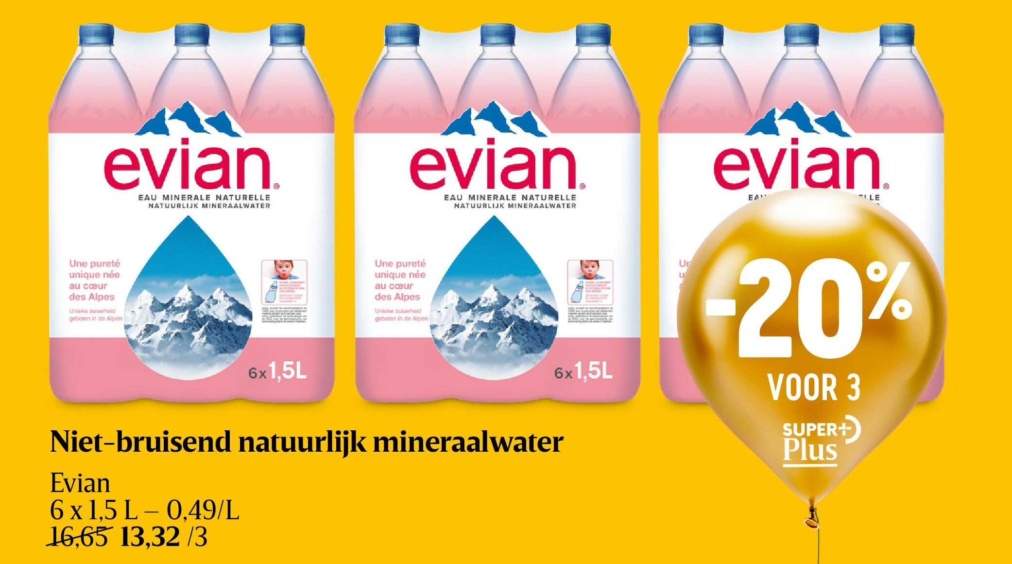 Niet-bruisend natuurlijk mineraalwater