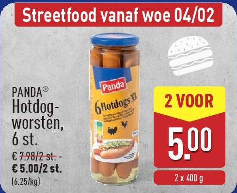 Hotdog­ worsten, 6st.