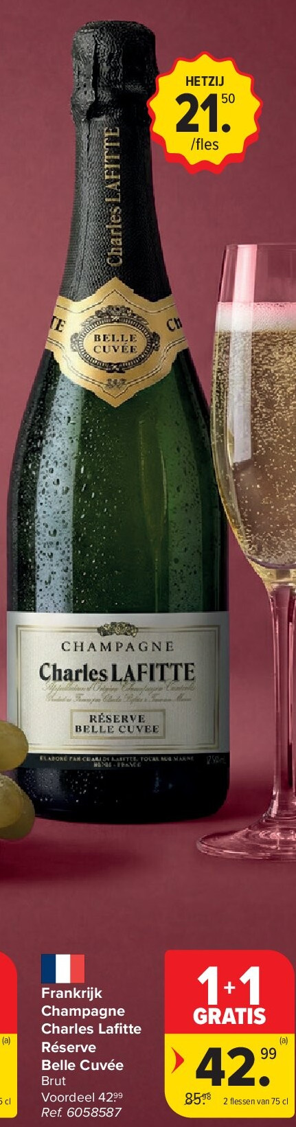 Frankrijk Champagne Charles Lafi tte Réserve Belle Cuvée