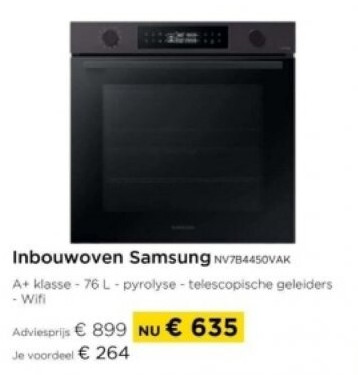 Inbouwoven Samsung NV784450VAK
