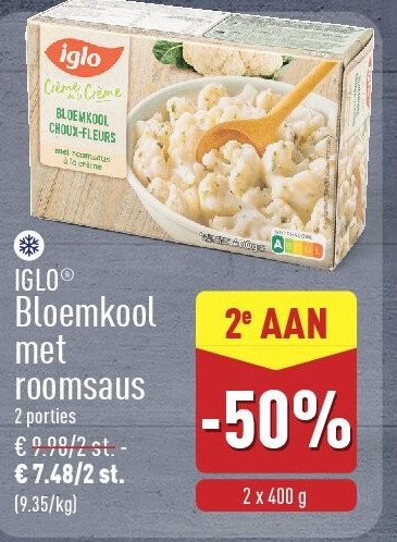 Bloemkool met roomsaus