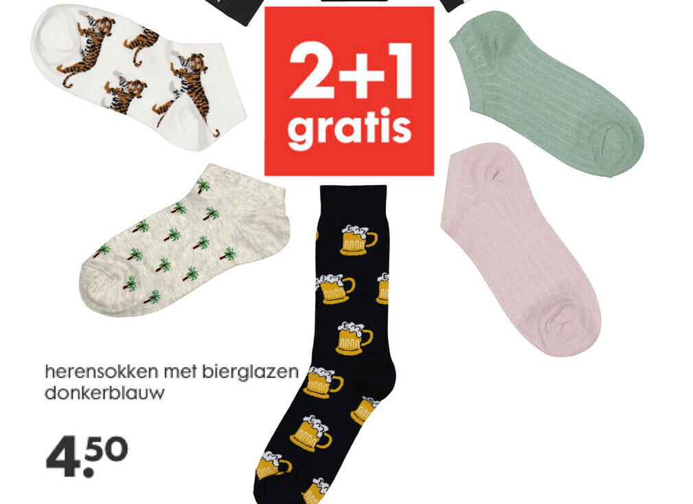 Herensokken met bierglazen donkerblauw