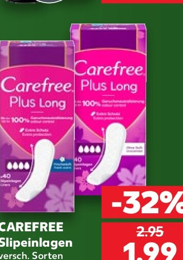CAREFREE Slipeinlagen, 40-56-St.-Packung