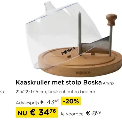 Kaaskruller met stolp Boska Amigo