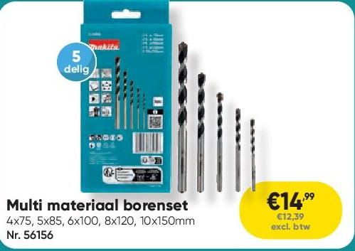 Multi materiaal borenset