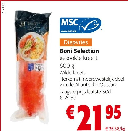 Boni Selection gekookte kreeft 600 g
