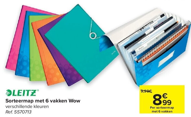 Sorteermap met 6 vakken Wow