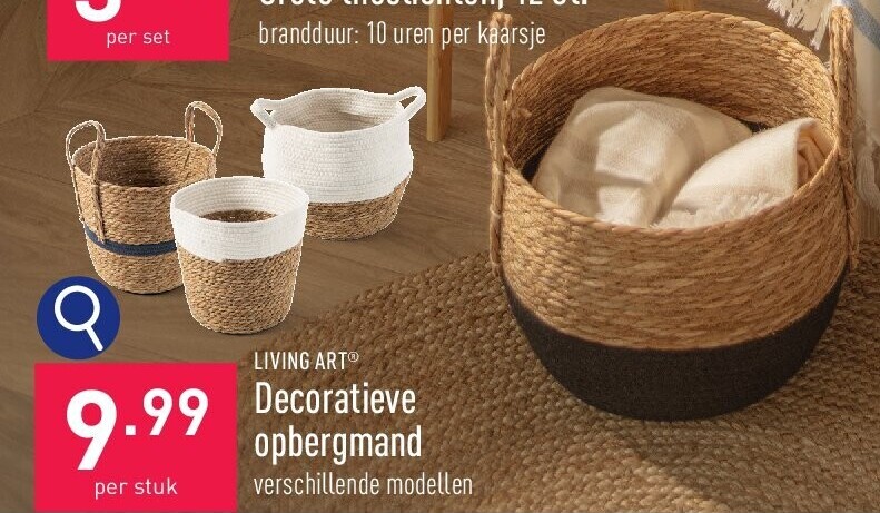 Decoratieve opbergmand