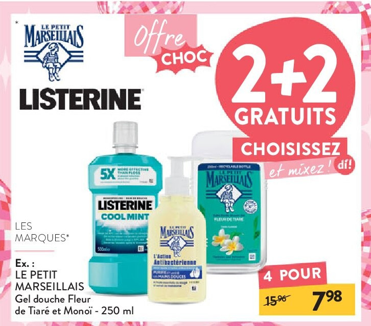 LE PETIT MARSEILLAIS Gel douche Fleur de Tiaré et Monoï - 250 ml