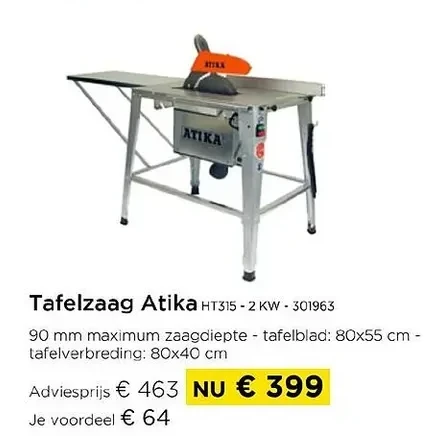 Tafelzaag Atika HT315-2 KW - 301963