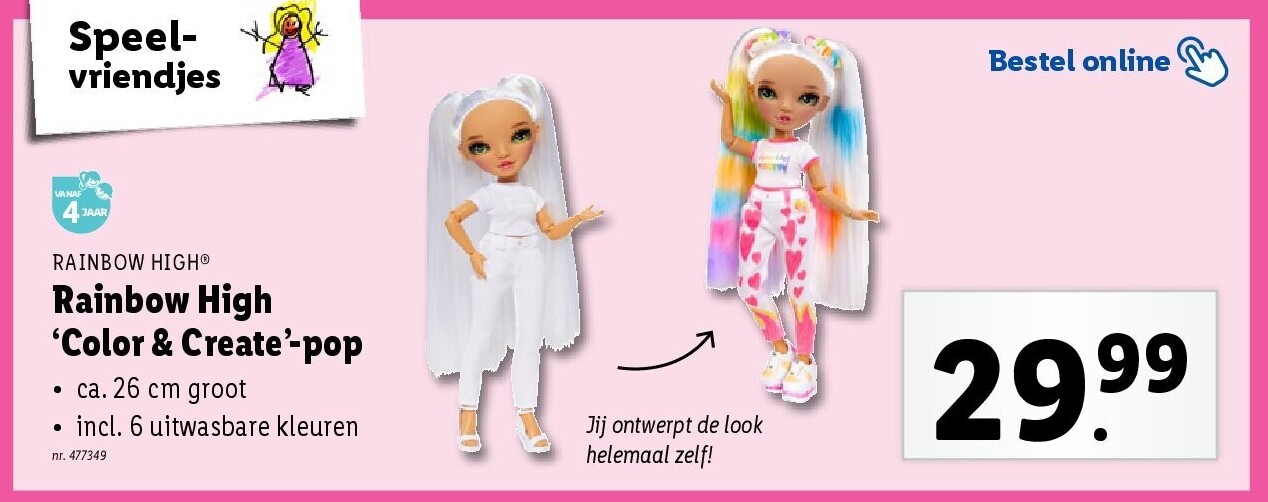 Rainbow High ‘Color & Create’-pop