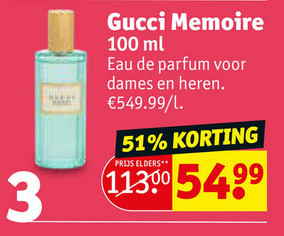 Gucci Memoire 100 ml