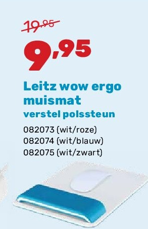 Leitz wow ergo muismat verstel polssteun