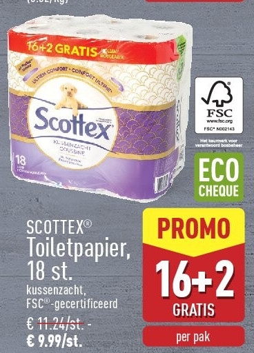 Toiletpapier, 18st.