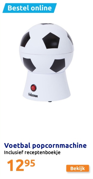 Voetbal popcornmachine