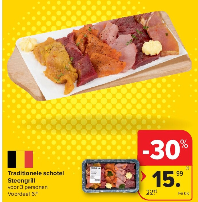 Traditionele schotel Steengrill