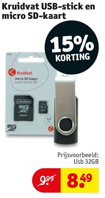 Kruidvat USB-stick en micro SD-kaart