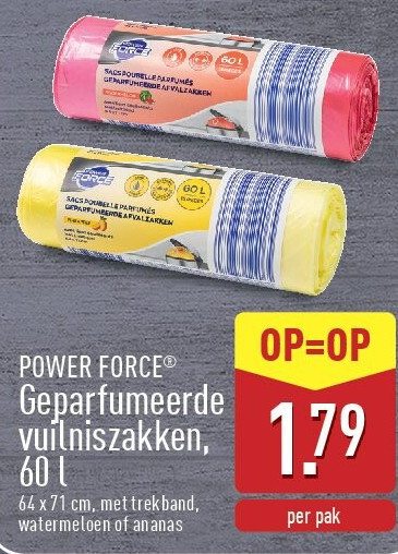 Geparfumeerde vuilniszakken, 60l