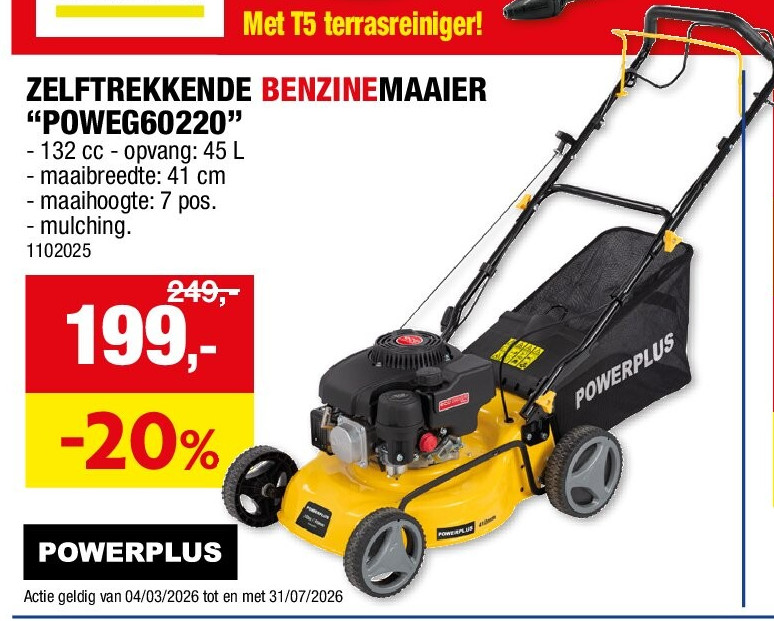 ZELFTREKKENDE BENZINEMAAIER “POWEG60220”