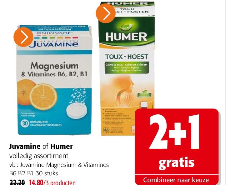 Juvamine Magnesium & Vitamines B6 B2 B1 30 stuks