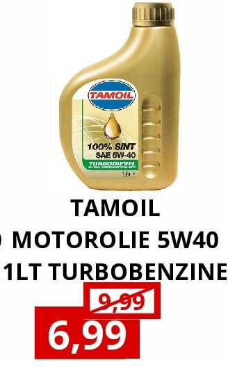 TAMOIL MOTOROLIE 5W40 1LT TURBOBENZINE
