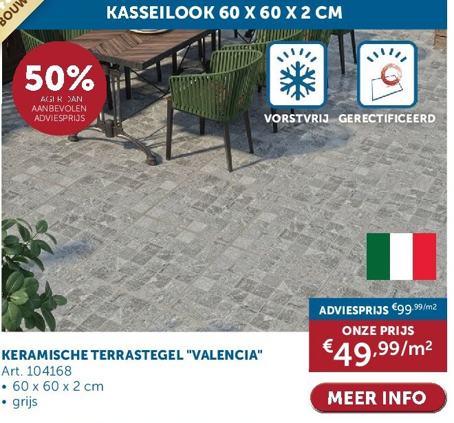 KERAMISCHE TERRASTEGEL "VALENCIA"