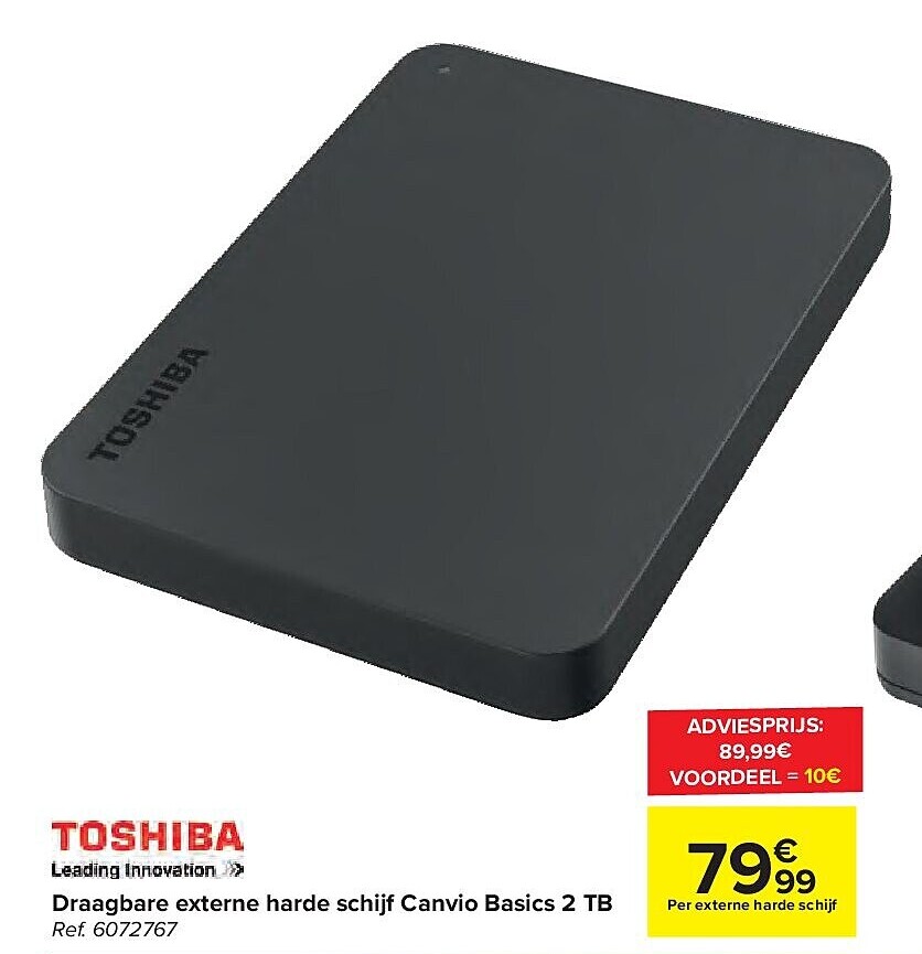 Draagbare externe harde schijf Canvio Basics 2 TB