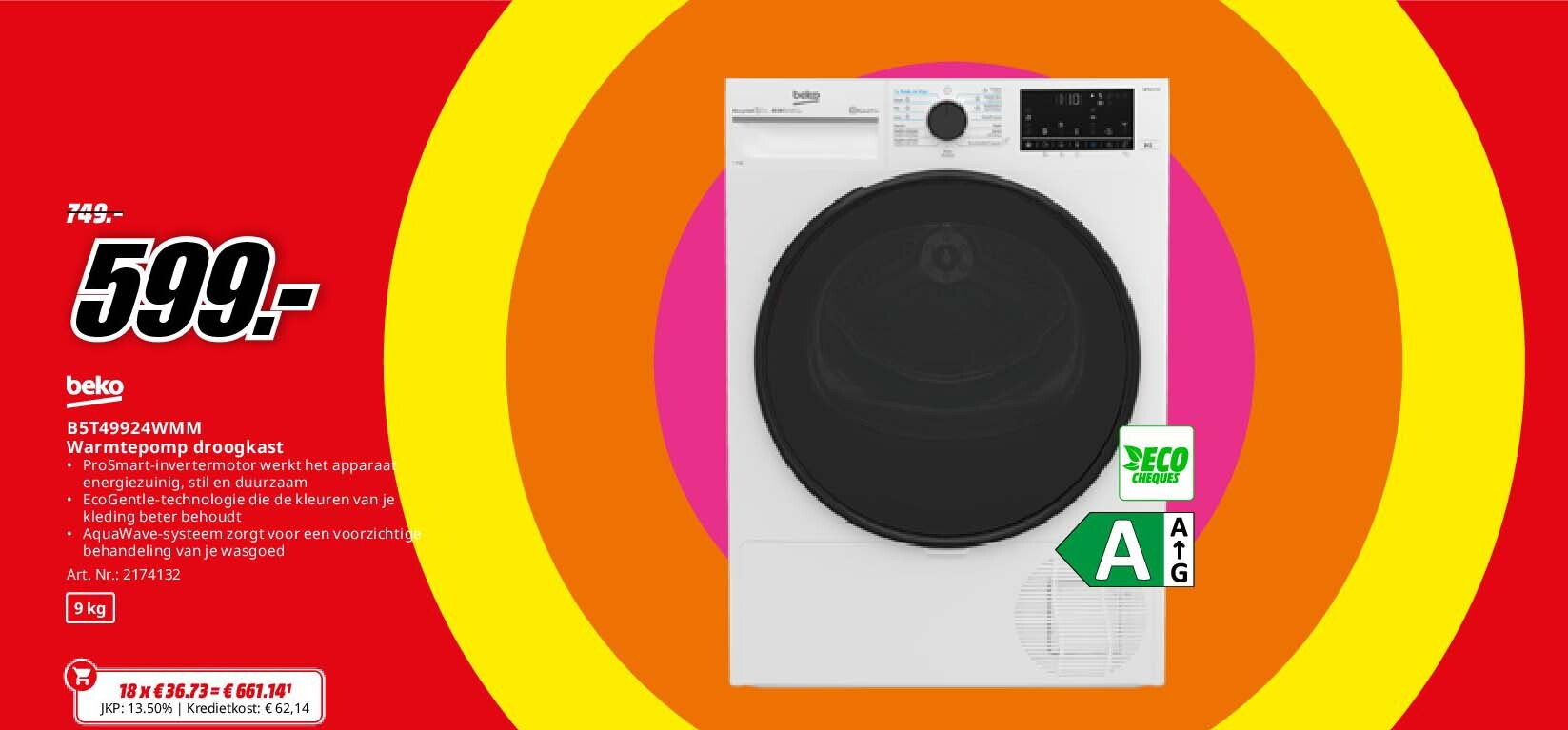 Beko B5T49924WMM Warmtepomp droogkast