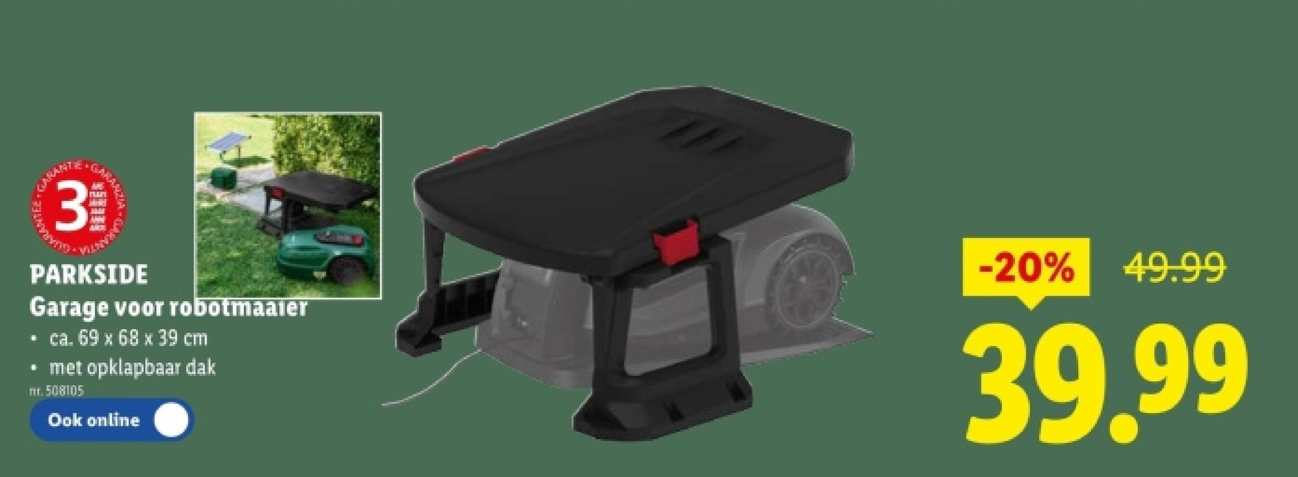 Garage voor robotmaaier