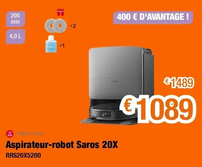 Aspirateur-robot Saros 20X RRS20X5200