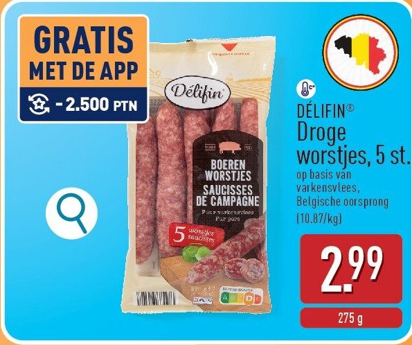 Droge worstjes, 5st.