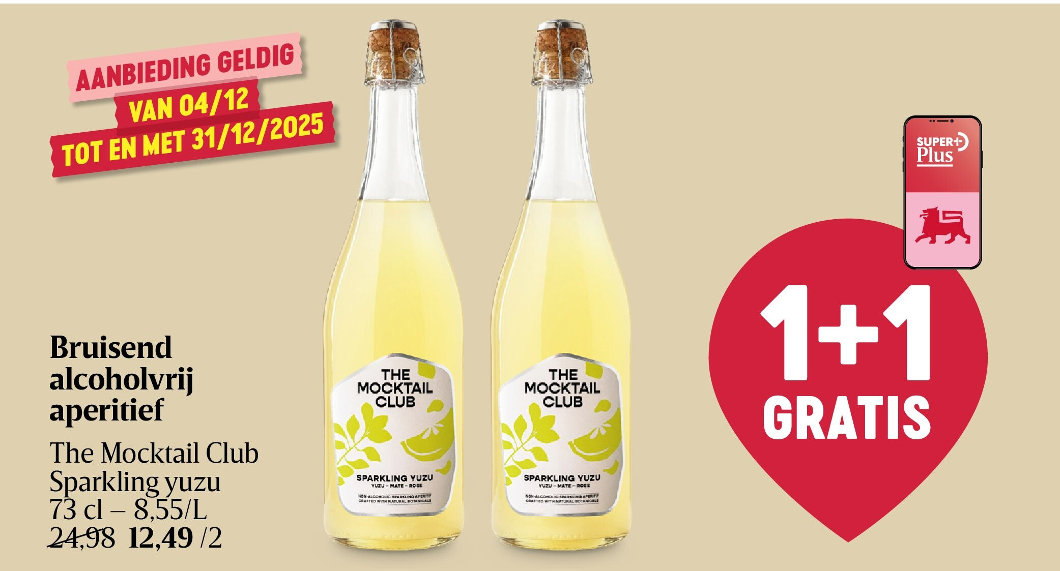 Bruisend alcoholvrij aperitief