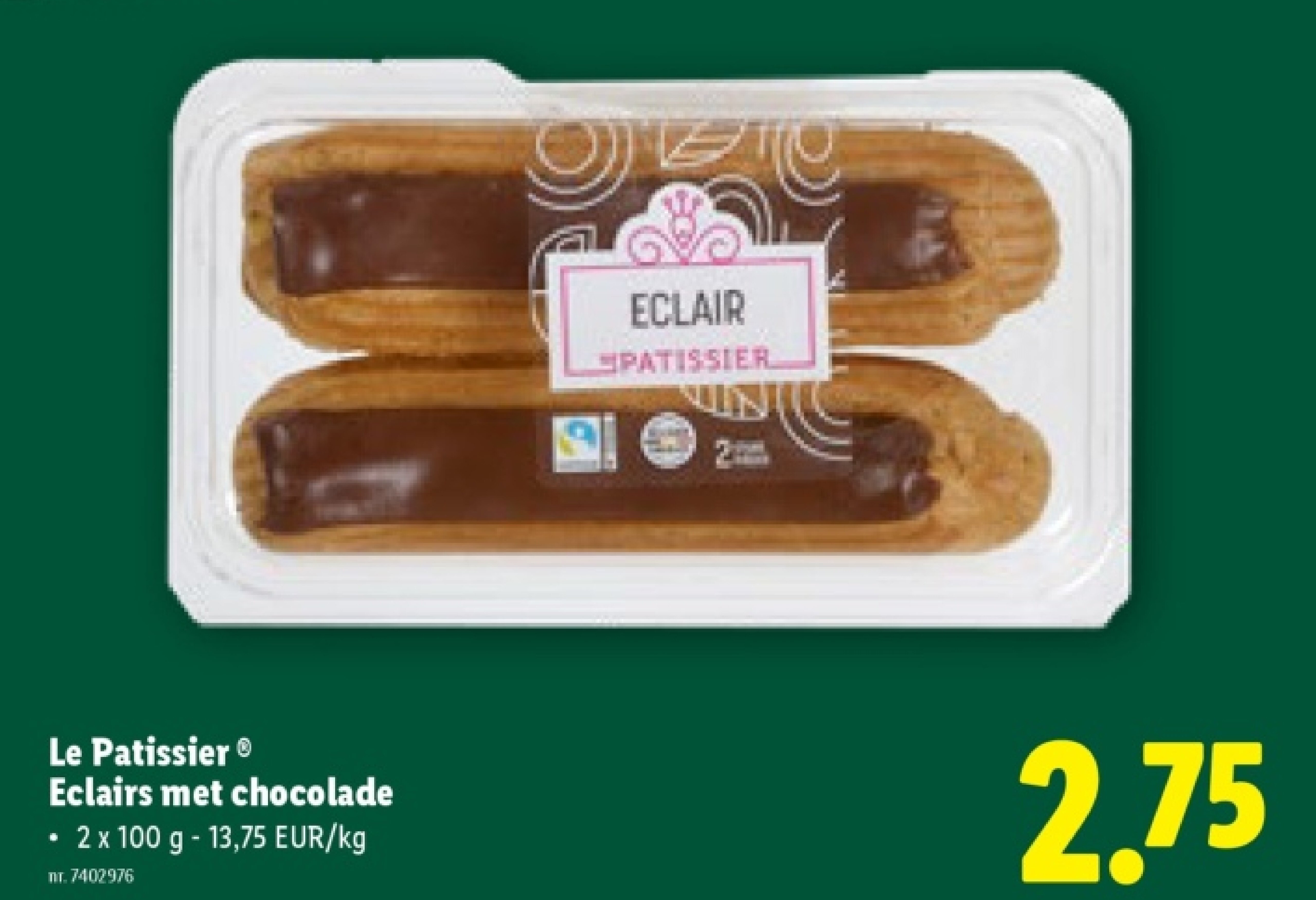Eclairs met chocolade