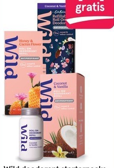 Wild deodorant starterpacks en refills