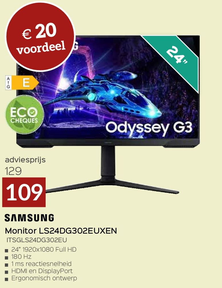 Samsung Monitor LS24DG302EUXEN ITSGLS24DG302EU