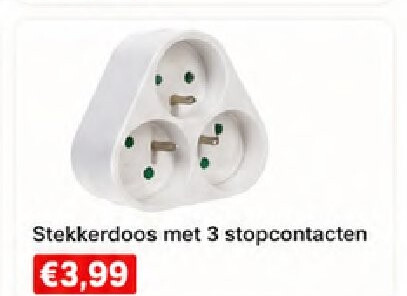 Stekkerdoos met 3 stopcontacten