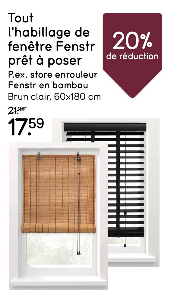 Tout l’habillage de fenêtre Fenstr prêt à poser