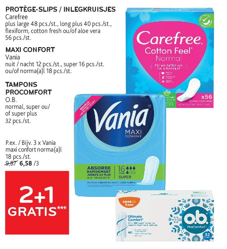 3 x Vania maxi confort norma(a)l 18 pcs./st.