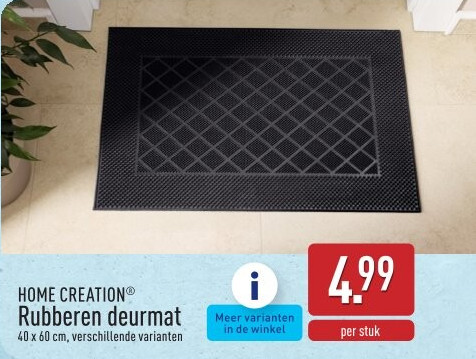 Rubberen deurmat